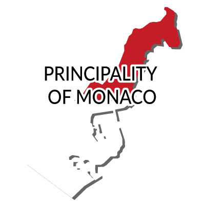 モナコ公国無料フリーイラスト｜英語・国旗付